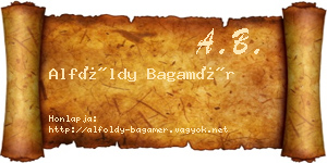 Alföldy Bagamér névjegykártya